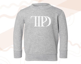 Ras du cou TTPD pour tout-petit | Sweat-shirt pour bébé du département des poètes torturés | Tout-petit | Bébés Swiftie | Cadeau baby shower | Cadeau bébé Taylor Swift