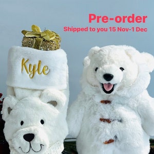 Kenzo Kids All Over Polar Bears Print Long Sleeve Dress (Little Kids/Big  Kids)