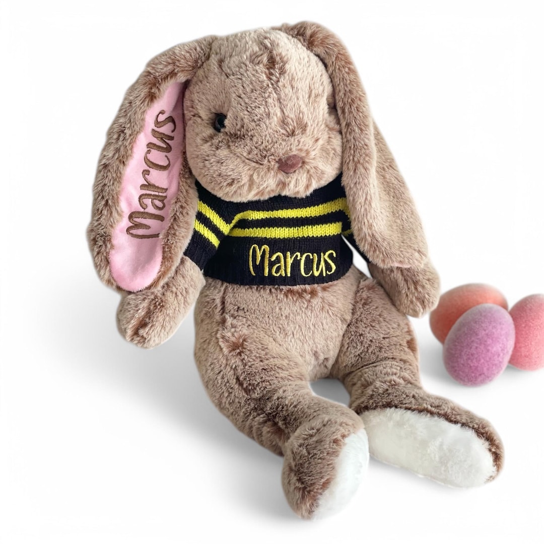 Bunny Rabbit Monogrammed, Bunny With Name, First Easter Bunny, Bobo the ...