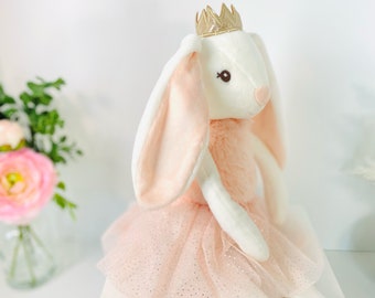 Bunny Princess, Bunny Ballerina, Bunny rabbit, My first Easter, ballerina doll, Flower girl gift, Bunny pink, Cute bunny, Newborn gift