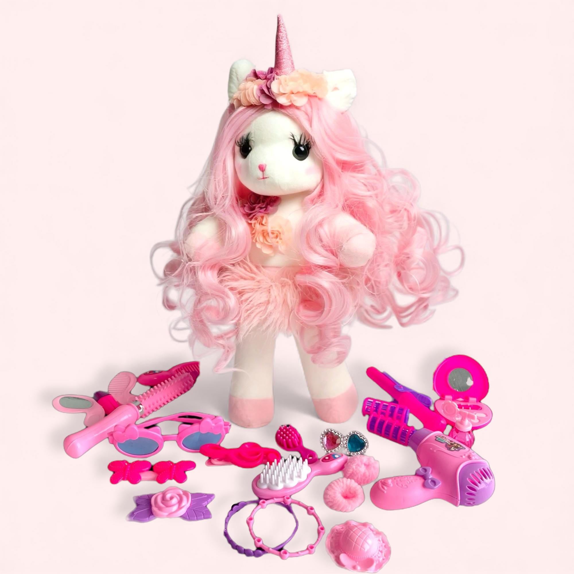 Unicorn Stuffed Animal Isa the Unicorn With Hair and Hairstyling
