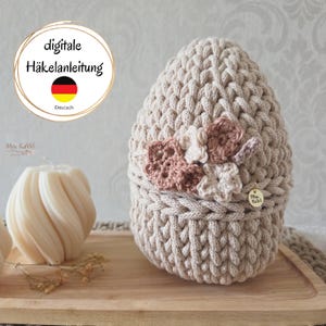 Häkelanleitung Osterei PDF Deutsch – Ei häkeln – Strickstich – dekoratives Häkel-Ei – Osterdeko DIY