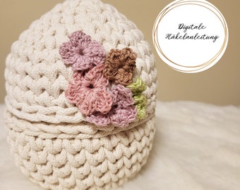 Crochet pattern Easter egg | Crochet Easter egg | Storage basket | Rope yarn | PDF | bobbiny | DIY | Spring | Easter