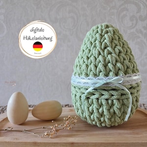 Häkelanleitung Osterei PDF Deutsch – Ei häkeln – Strickstich – dekoratives Häkel-Ei – Osterdeko DIY