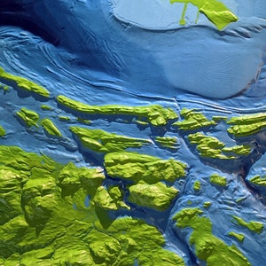 Aangepast 3D bathymetrisch model