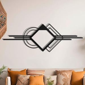 Geometric Metal Wall Art: Modern Abstract Line Decor