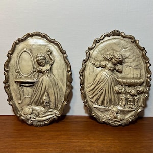貴重！60’s～70'sアメリカアンティーク　JHON WESLEY壁掛けUSA Vintage 70s Chalkware - Etsy