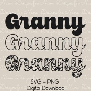 Vovó SVG PNG Download Digital Uso Comercial Clipart, Pacote de Arquivos de Corte para Artesanato Personalizado e Presente para a Melhor Bisavó