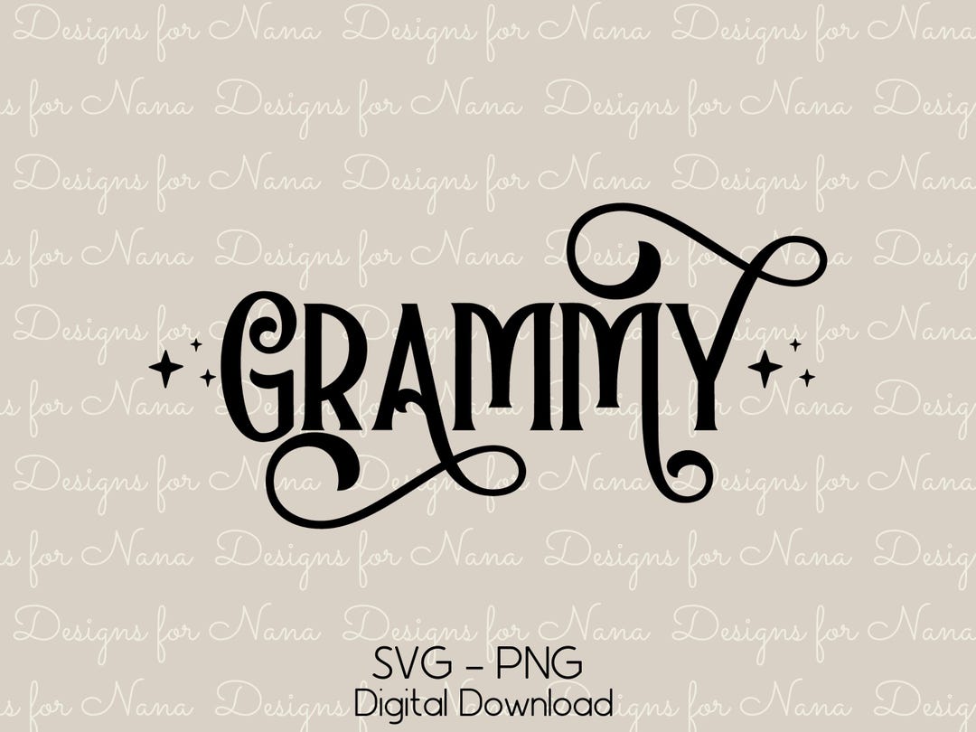 Grammy SVG PNG Instant Digital Download Commercial Use Clipart, Festive ...