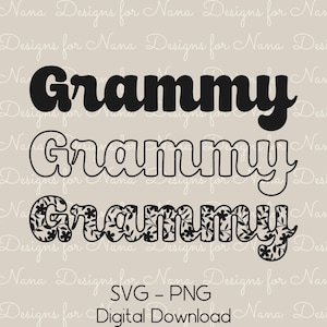 Grammy SVG PNG digitaler Download Kommerzielle Nutzung Clipart, Cut File Bundle für benutzerdefinierte personalisierte Handwerk und Geschenk für die beste Uroma zu sein