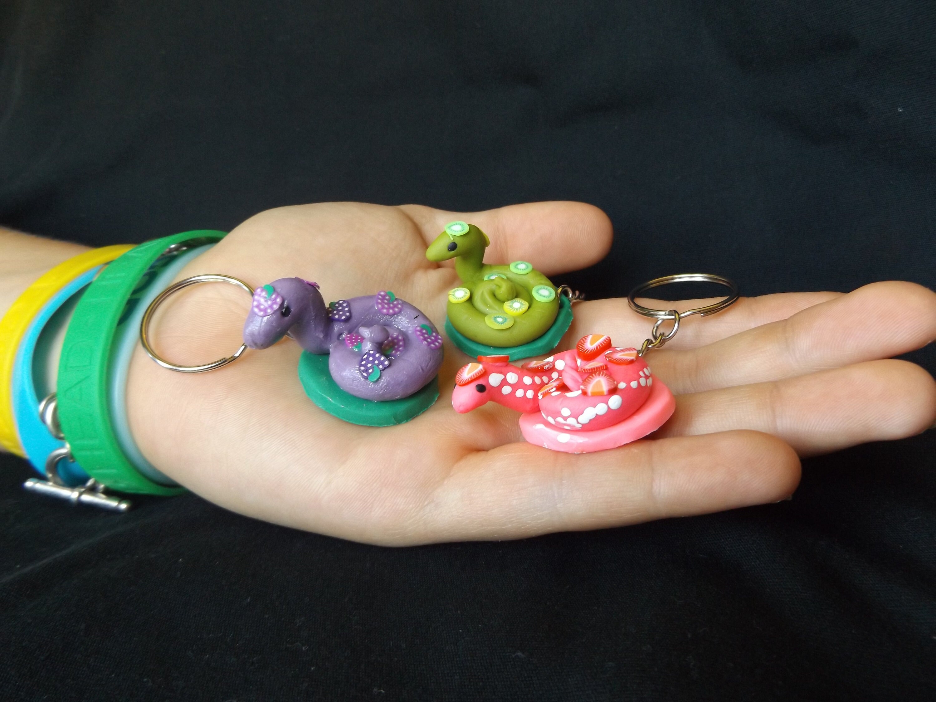 Snake Hand Sculpted Polymer Clay Keychain, Gift for Animal Lover, Snake ...