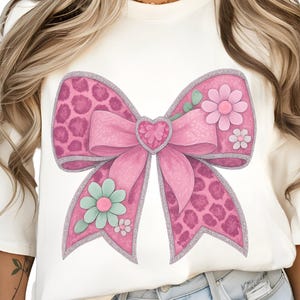 Leopard Coquette Bow Png, Coquette Png, Leopard Print Png, Soft Girl Png, Girly Png, Coquette Shirt Design, Coquette Sublimation Design #6