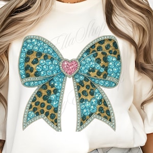 Diamond-like rhinestones Coquette Bow Png, Coquette Png, Leopard Print Png, Soft Girl Png, Girly Png, Coquette Shirt Design, Coquette Design