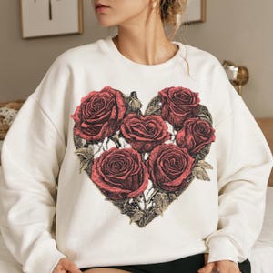 Retro Valentine Day  Roses Heart Png, Brushstroke Valentines Png, Heart Xoxo png, Girls Valentine Png, Coquette Valentine Shirt Design