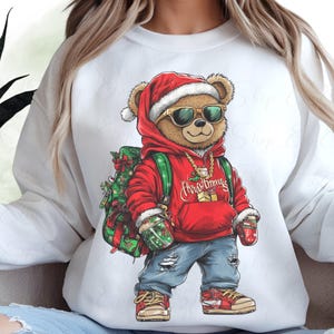 Designer Bear PNG,Christmas Png, Cartoon Bear, Adventure time,Hip Hop Bear,DTF Teddy Bear, urban dtf, sublimation, bear graphic tee,teddy RL