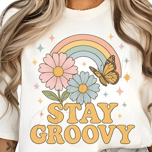 Retro Stay Groovy svg, Stay Groovy png, Groovy svg, Groovy Birthday Party svg, Stay Groovy design, Hippie Retro, Groovy Party svg png