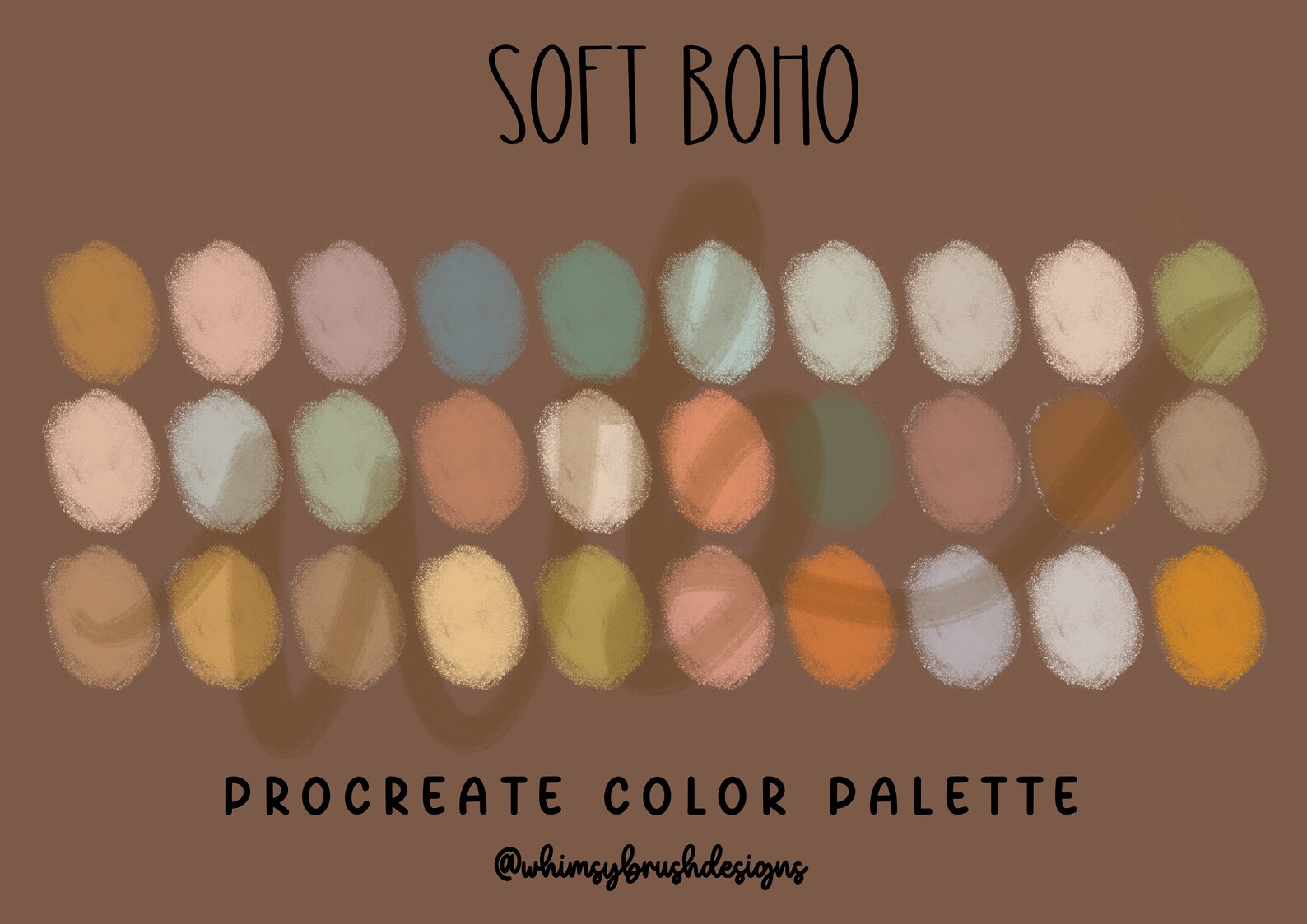 Soft Boho Color Palette Procreate Color Palette Boho Color Procreate ...