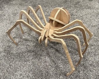 3D Spider SVG File: Halloween Plywood Decoration (Digital Download)
