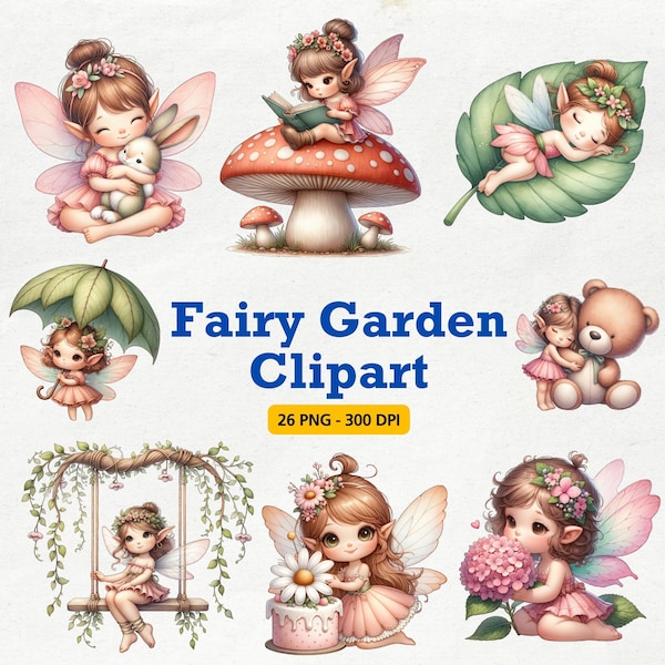 Fairy Garden Clipart Flowers clipart, Fairies PNG Clipart, Flowers clipart, Pink fairy clipart, Fairy on swing, Nursery Decor PNG Clipart