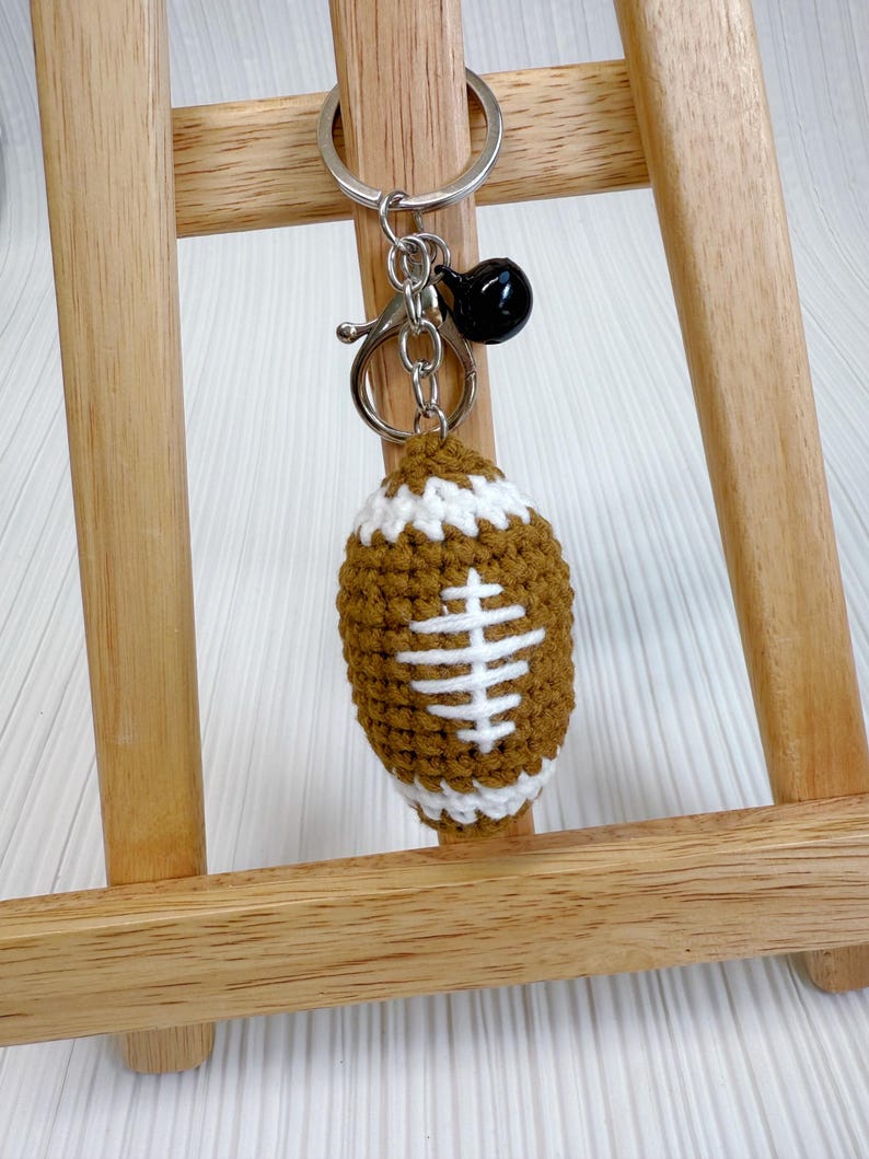 Crochet Ball Keychain Crochet Basketball Keychain Football Mini