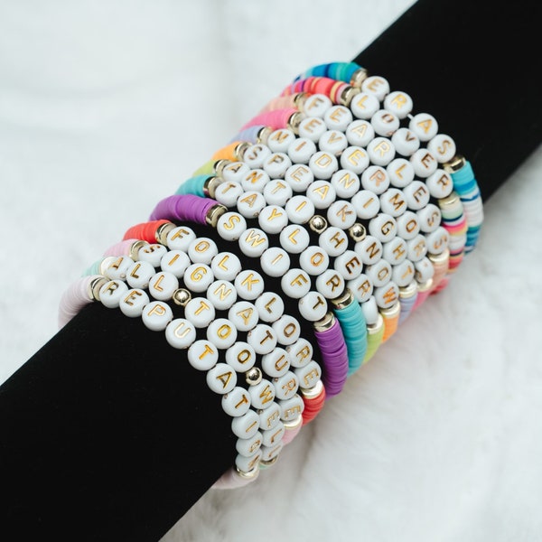Elegance designs Heishi Beaded Bracelets for Women Polymer Clay Colorful Surfer Stackable Beads Boho Bracelet Summer Beach Jewelry Set