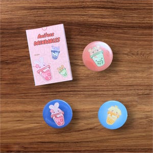 Aniteez ATEEZ Kpop Button Pin: Drinkable Mystery Box Collectible