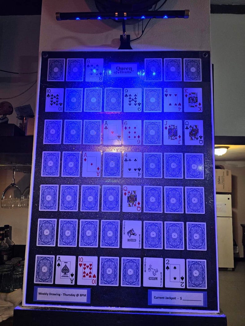 Queen of Hearts Raffle Board, With Shadowbox Frame Large Etsy