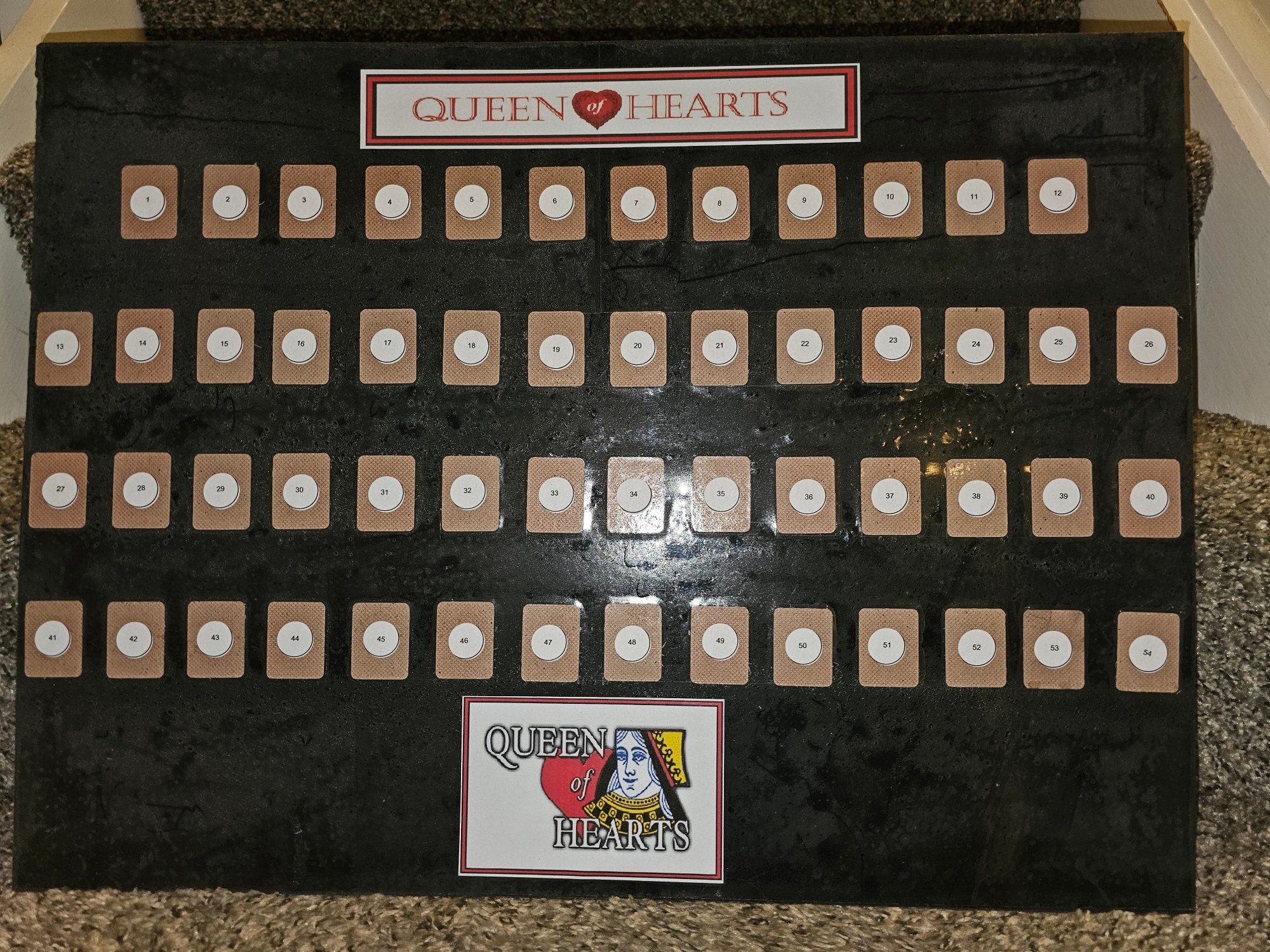 Queen of Hearts Raffle Board Small Etsy
