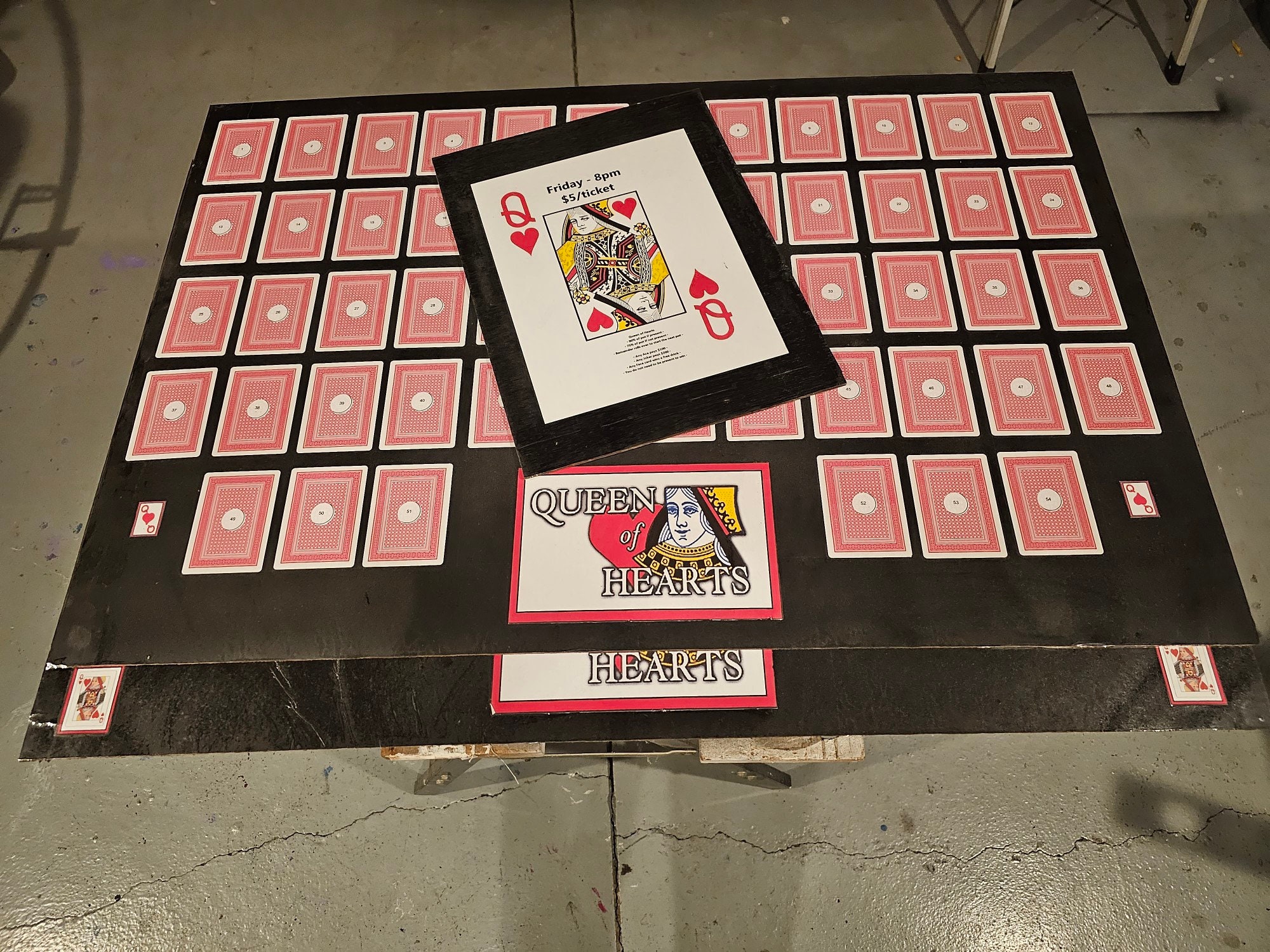 Queen of Hearts Raffle Board Etsy