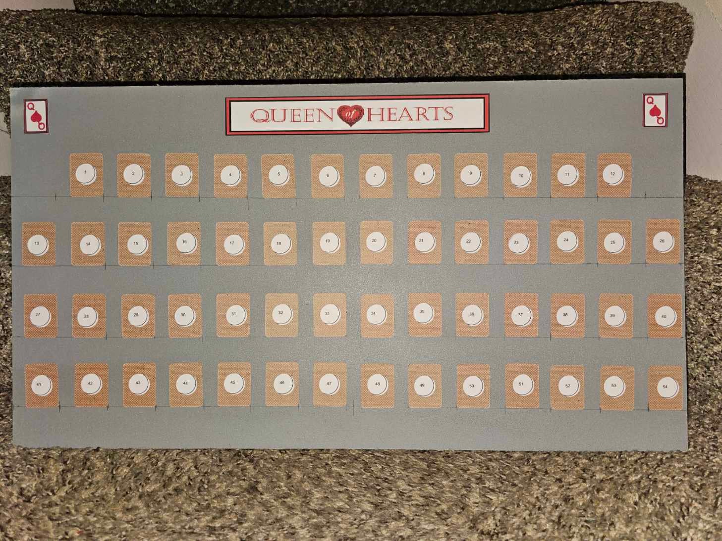 Queen of Hearts Raffle Board Etsy