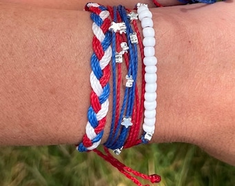 Stapel patriottische armbanden: American Star Jewelry