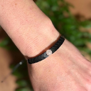 Love Your Journey: Hematite and Rose Quartz Gemstone Bracelet