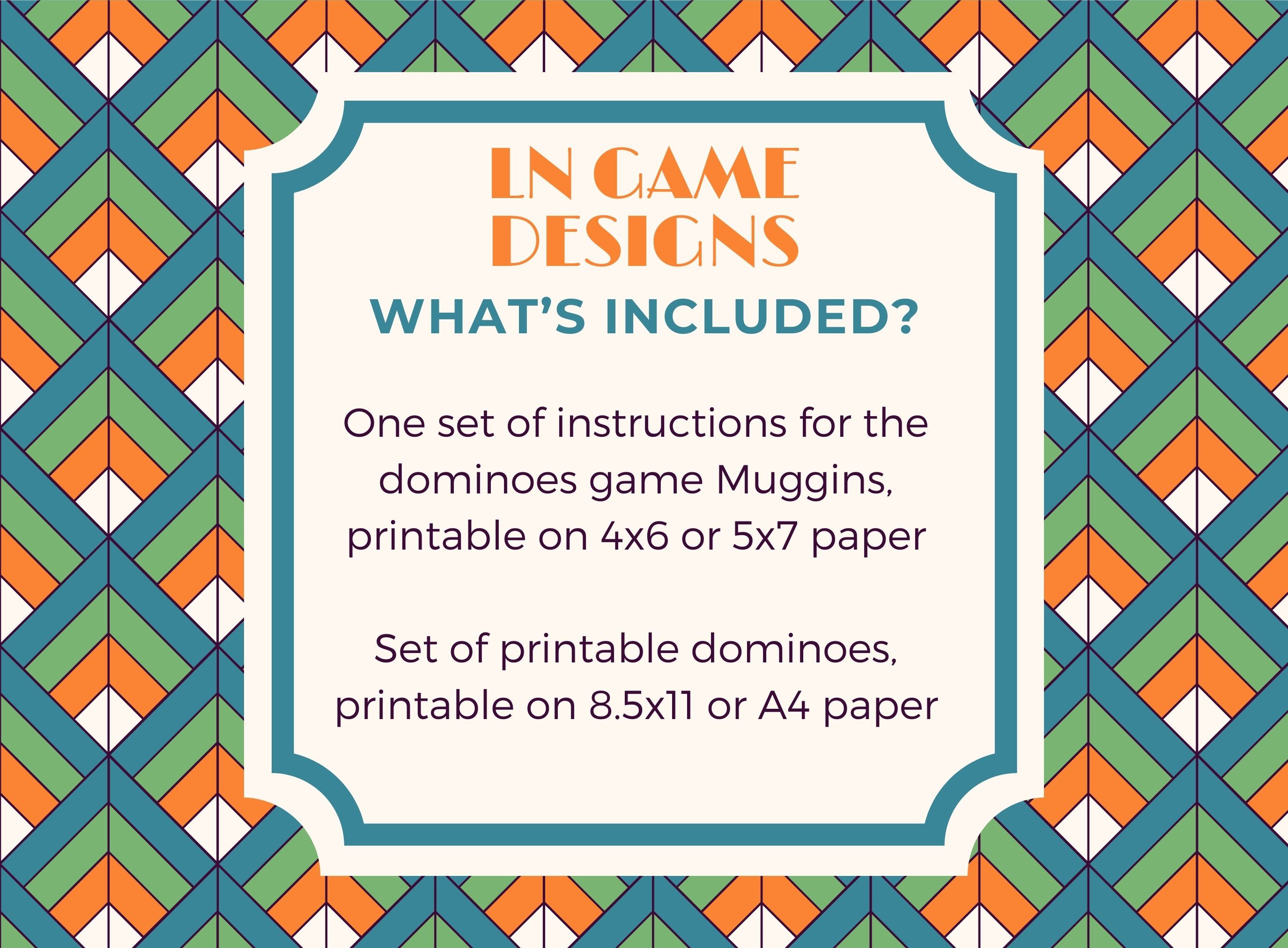 Domino Instructions Printable Digital Download How to Play Dominoes Muggins - Etsy