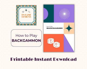 How to Play Backgammon | How-to Guide | Digital Download | Printable