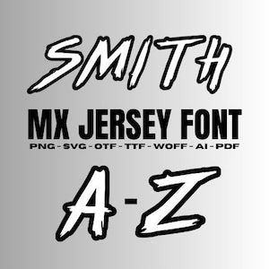 MX Jersey Schriftart Motocross Dirt Track Racing Buchstaben png svg