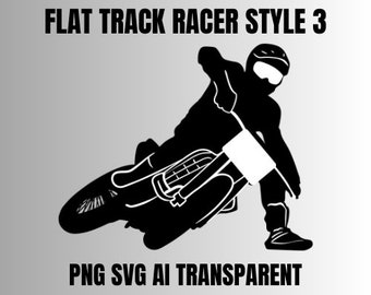 Grasstrack Rider Svg Flat Track/mx Rider Bundle Transparent PNG SVG AI Cricut Silhouette ...