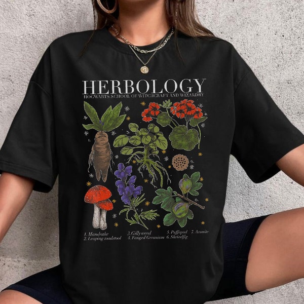 HERBOLOGY PLANTS tshirt Gardening Botanical Plant Lover Magic Wizard Gift tshirts