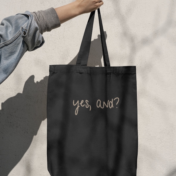 Yes and" Ariana Grande-Inspired Tote Bag – Embrace Iconic Vibes in Style!