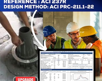 Self-Consolidating Concrete design template reference to ACI 237R & ACI PRC-211.1-22