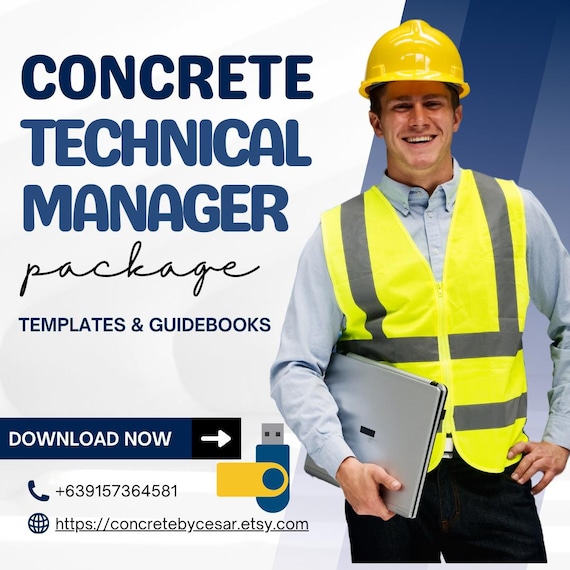 Concrete Mix Design and QC Templates: Technical Manager Package (Digital Download)