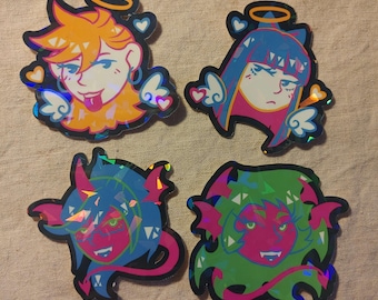 Heavenly & Unholy Sisters Neon Stickers