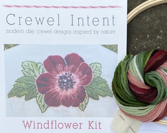 Windflower Crewel Embroidery Kit