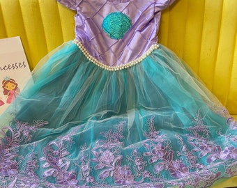 Princess Costume Ariel Mermaid Girls Costume Dress Princess Girls Dresses for Mermaid Girls Dress up