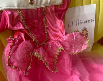 Halloween Aurora Princess Costume for Girls, Pink Dress for Toddler Aurora Cosplay, Fancy Dress Up for Trick or Treat