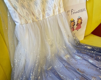 Déguisement de princesse Elsa filles robe princesse Elsa filles robes de cosplay pour Elsa Cosplay fête d'anniversaire et Elsa filles habillage