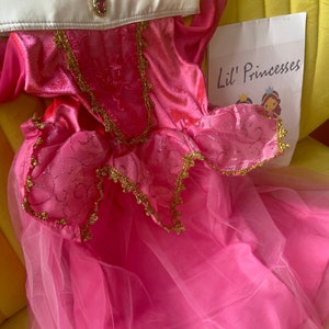 Halloween Aurora Princess Costume for Girls, Pink Dress for Toddler Aurora Cosplay, Fancy Dress Up for Trick or Treat