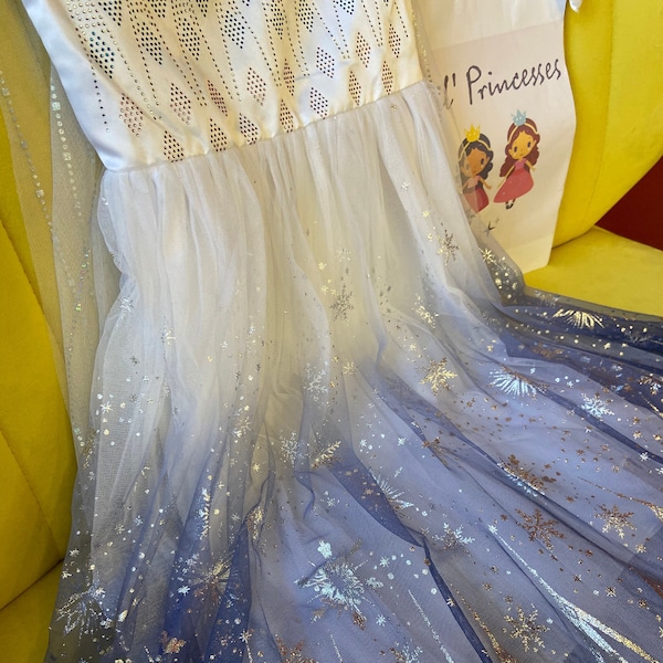 Déguisement de princesse Elsa filles robe princesse Elsa filles robes de cosplay pour Elsa Cosplay fête d'anniversaire et Elsa filles habillage