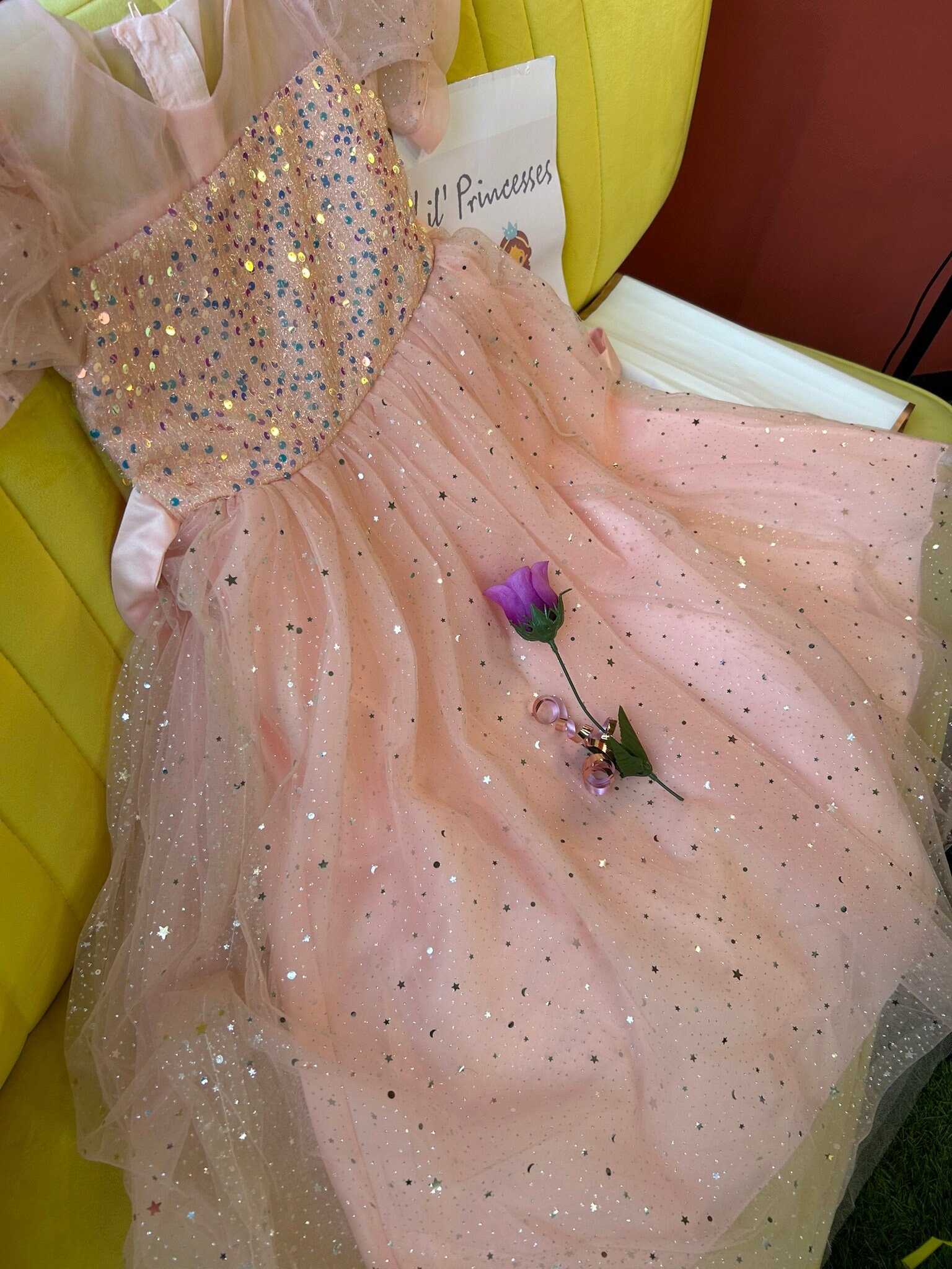 Mädchen-Geburtstags-Partykleid in Rosa, perfekte Prinzessin Blumenkleid für Kleinkind-Geburtstag und Prinzessin Girls Party Dress up
