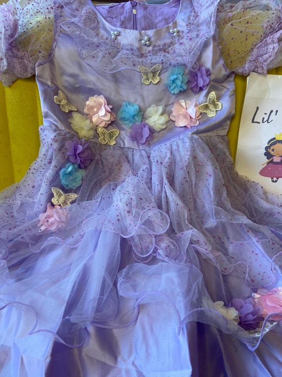 Kinder Mädchen Encanto Isabela Kostüm Kleid Prinzessin Geburtstag