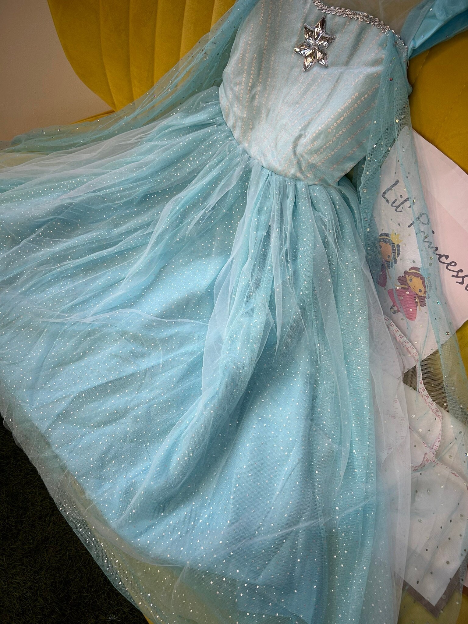 Elastisches Stella Eiskönigin Kostüm Kleid für Elsa Fans